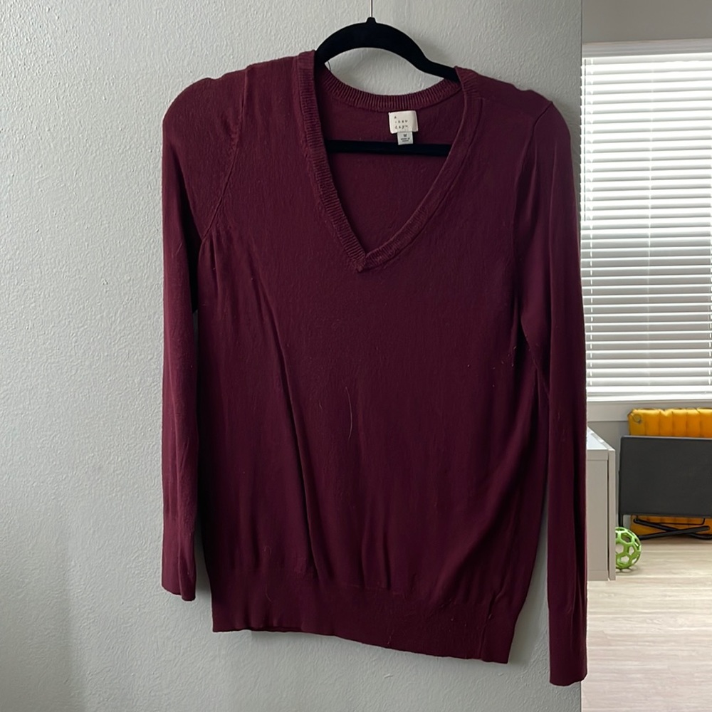 Magenta long sleeve shirt